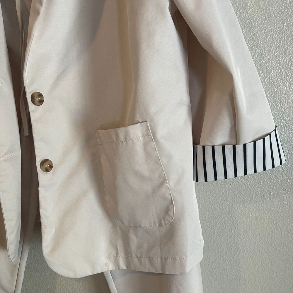 Women's Cream 2-pc Set Oversized Blazer Wide Leg Pants XXL Boss Lady Office Chic - Picture 2 of 9